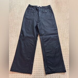 Charlie B Faux Leather Straight Leg Pant